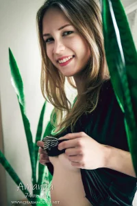 Amanda Erotic Glimpses on the Stairs