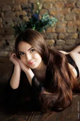 Perfect babe Adelina Syrena with string panties on the table Preview picture 6