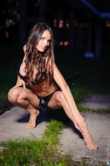 Inda Flashing Nipslips In Midnight Outdoor Shoot Preview picture 2